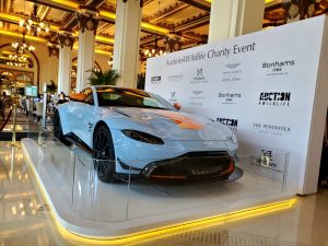 The Gulf Blue Edition Vantage, exclusive and the only one in Hong Kong, donated by MF Jebsen Group for charity.